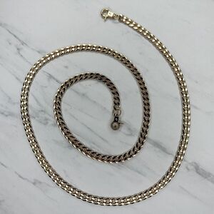Gold Tone Flat Chain Link Purse Handbag Replacement Strap 47" ✨
